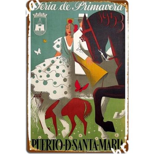 Feria De Primavera 1953 Vintage Metal Sign Pub Garage Funny Wall Plaque Pub Tin Sign Posters