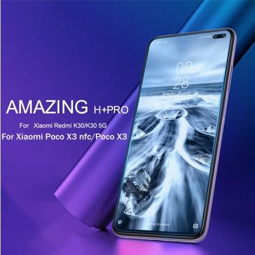 For Xiaomi Poco X3 NFC Tempered Glass NILLKIN Amazing H+Pro Resistant 2.5D Tempered Glass Screen Protector For Xiaomi Poco X3/x2