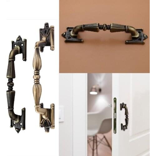 Green Bronze Door Handles Vintage Drawer Wardrobe Cabinet Pull Handle Knobs Home impovement