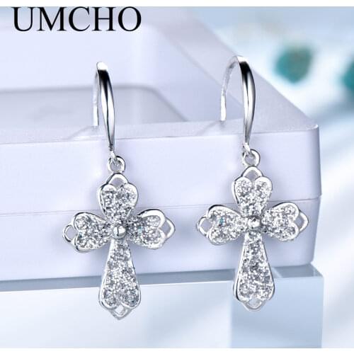 UMCHO 925 Sterling Silver Korean Drop Earrings Sterling Silver Earrings For Women Girls Trend Fashion Party Gift Fine Jewelry