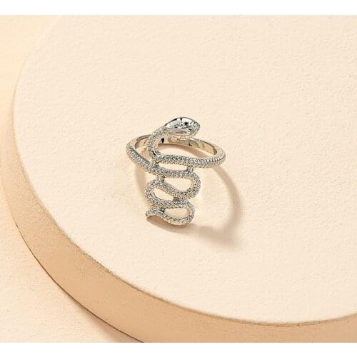 Vintage Rings Ancient Snake Open Rings for Women Punk Hip Hop Adjustable Ring Fashion Gold/Silver Color Jewelry Girls Best Gifts