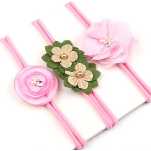 1 Set Cute Childrens Hair Rope Flower Hair Ring Baby Head Rope Infants Tied Hair Rubber Band Hair Rope