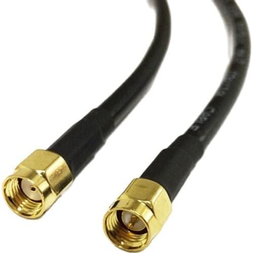 1PC New RG58 Cable Pigtail SMA Male Plug To RP- SMA Male Plug Connector 50cm/100cm