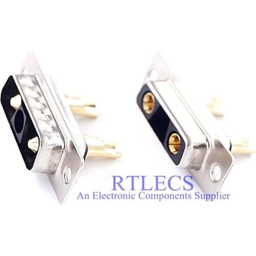 1 piece High Power 30A 3V2 D-Sub Connector Combo Male Female Plug Receptacle 2 Power Panel Mount Wire Solder Cup