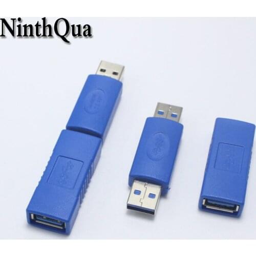 1pcs USB 3.0 Type A Male to Male Female to Female DC Power Plug Jack High Speed AM AF Adapter Connector Extension Cord Socket