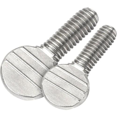 Grade 6.8 10/5PCS M5 M6 304 Stainless Steel Hand Thumb Screw Table Tennis Racquet Screw Wave Plate Screw Press Flat Head Bolts