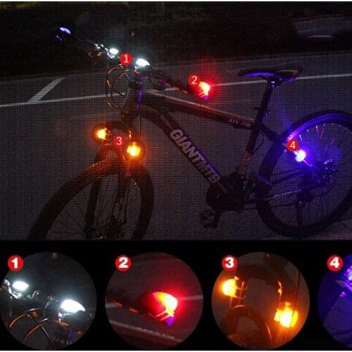 2pcs Bike Lights Bicycle LED Taillight Small Portable Tail-Lamp Cycling Light Lamp Safety Warning Lights Bike Accessories