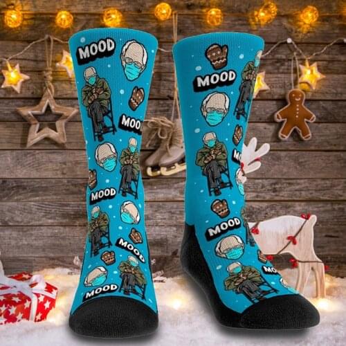 2021 Bernie Sanders Inauguration Meme Socks Rock 'em Socks Mood Mittens Funny Stockings Unisex NOV99