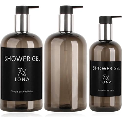 250/500ml Large Capacity Dispenser Bottle Liquid Lotion Shampoo Soap Press Bottles Hotel Travel Refillable Portable Bottle