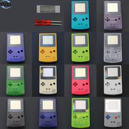 YuXi Full Housing Shell Cover Replacement Part for Nintendo for Gameboy Color for GBC Console Case with tools