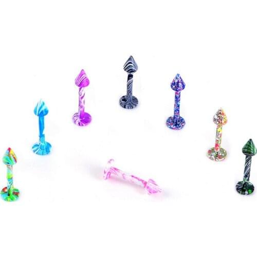 Color Enamel Surgical Stainless Steel Eyebrow Nose Lip Captive Bead Ring Tongue Piercing Tragus Cartilage Earring Body Jewelry