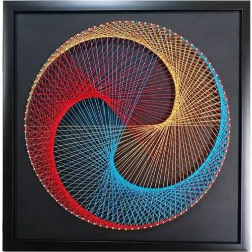 Geometry nail winding painting DIY material package wool winding painting hand decorative yarn string silk gift