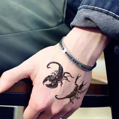 Halloween 3D simulation Scorpion Spider Temporary Tattoo Stickers Body Art Prank Environmental protection waterproof