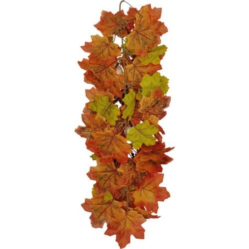 Artificial Maple Leaf Vine Wall Hanging Background Decoration Holiday Decor