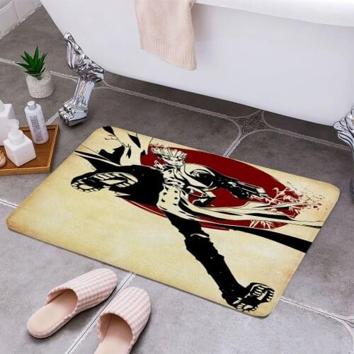 Trigun redmoon 3D Print Doormats Rectangle Non-Slip DoorMat Bedroom Kitchen Entrance Print Door rugs Dropshipping