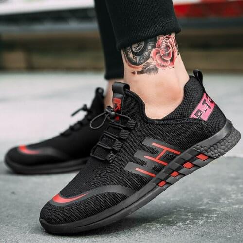 ZEEKSON Mens Shoes Spring and Autumn Flying Woven Sports Shoes Mens Korean Fashion Trend Youth Leisure Travel Running Shoes