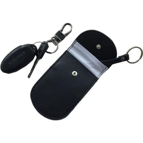 30pcs leather remote car key jammer bag car key sensor jammer Card Anti-Scan Sleeve bag protection phone signal blocker