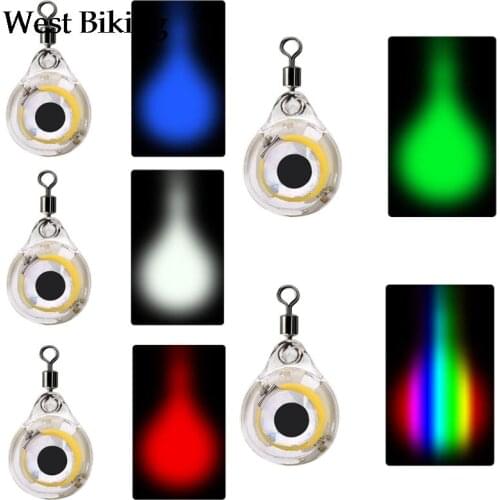 Mini Fishing Lure Light LED Deep Drop Underwater Eye Shape Fishing Squid Fishing Bait Luminous Lure For Attracting Fish