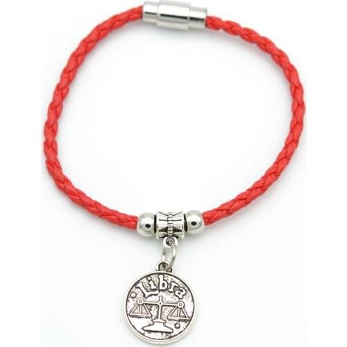 Fashion Jewelry Magnet Twelve Constellations Silver Bracelet Handmade Jewelry For Couple Lover Gift