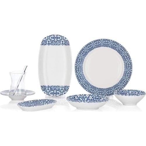 Schafer Sophie Breakfast Set-32 Pieces-Navy Blue