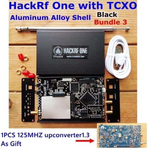 Latest HackRF One SDR Software Defined Radio 1MHz to 6GHz with Aluminum alloy shell and tcxo upconverter Development board kit