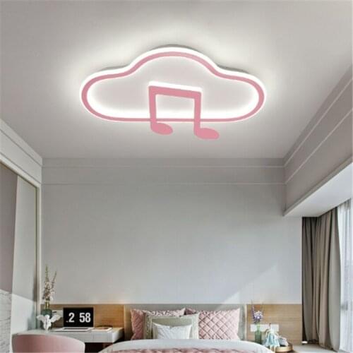 2021 New Nordic LED Simple Modern Creative Ultra-Thin Bedroom Lamp For Boys And Girls Musical Notes Cloud Ceiling Lamps