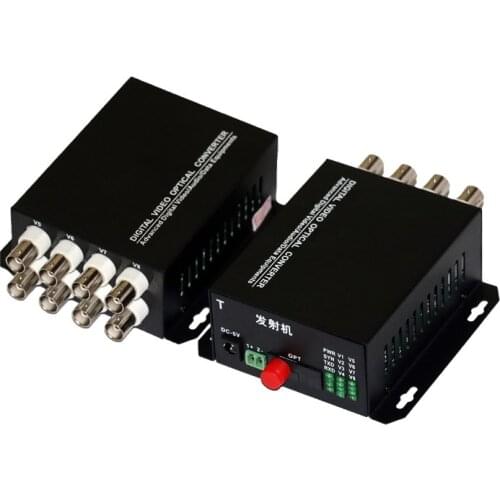 1 Pair 2 Pieces/lot 8 Channel Video Optical Converter 8V1D Fiber Optic Video Optical Transmitter & Receiver 8CH +RS485 Data