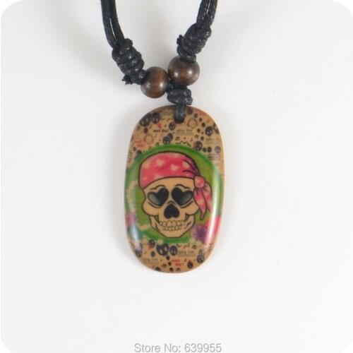 Skull Skullcap Resin Pendant Necklace Fashion Jewelry