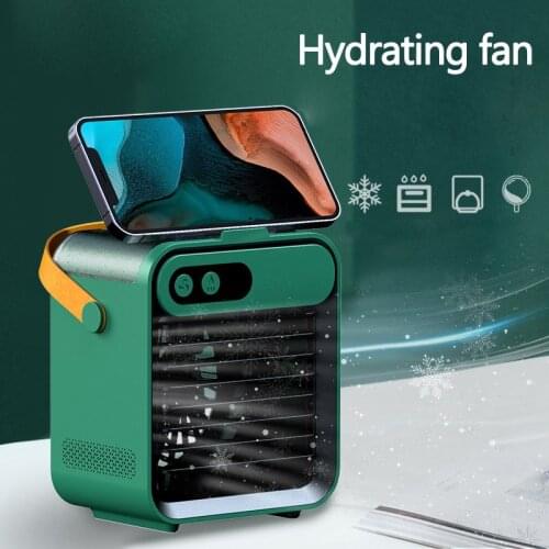 Portable Air Conditioner Fan USB Air Cooler Fan Mobile Humidification Water Cooler Ventilation Fans Air Conditioning 2400mAh