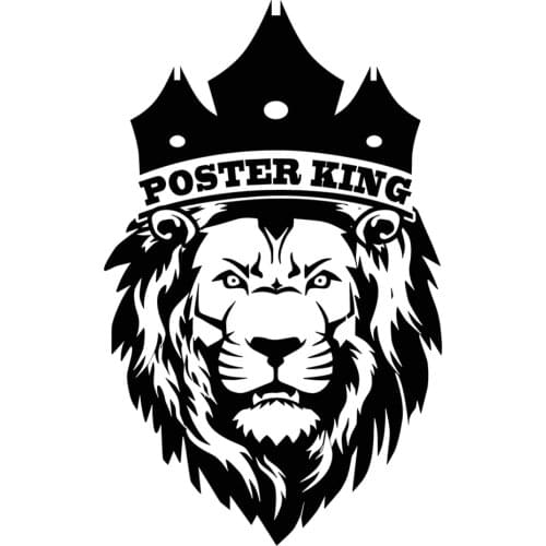 RuleMylife The King Lion Head with Crown car stickers decal anime cute car accessories decoration pegatinas para coche