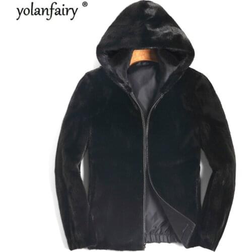 Real Fur Coat Men Real Mink Fur Coat Men Korean Two Side Wear Short Winter Jacket for Mens Clothing 2020 8109 Casaco YY909