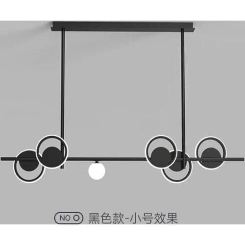 Modern Simple kitchen Decor Lighting Nordic LED Black Chandelier Dining room Island Hanging Lights Bar counter Fixtures 220-240V
