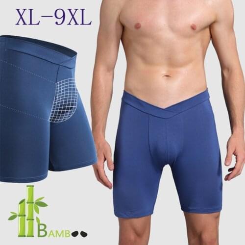 Comfort Flex Fit Ultra Soft Stretch Boxer Slim And Long Leg Plus Size 5XL 6XL 7XL 8XL Men Underwear U Convex Boxershorts Bamboo