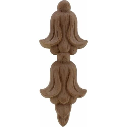 VZLX Wood Applique Carved Corner Onlay Frame Doors Wall Decorate Furniture Decorative Figurines Wooden Ornaments Miniatures