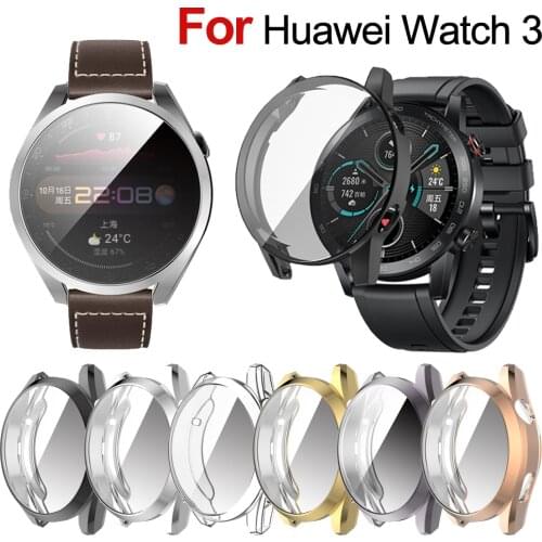 Protective Case For Huawei Watch 3 Pro TPU Shell Cover Shell Bumper Screen Protector For Huawei Watch 3 Smartwatch Accessories