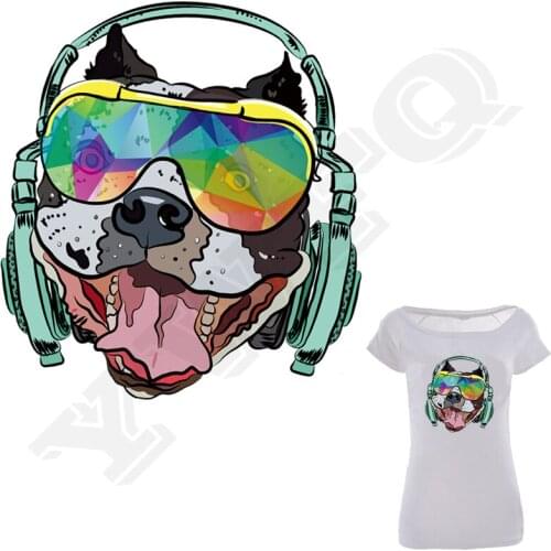 Iron On Patch Pop Bulldog A-Level Washable T-Shirt Diy Decoration Parches Ropa 2018 New Easy Print By Household Irons Parches