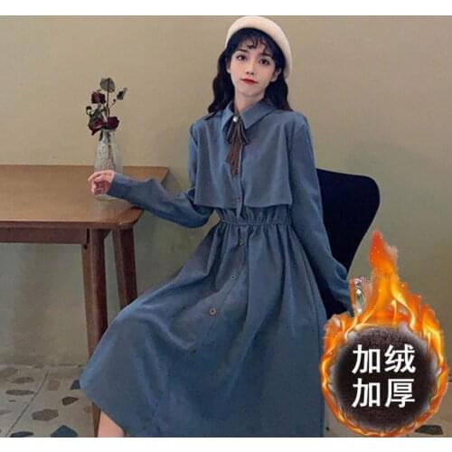 Womens Long-Sleeved Dress New Autumn Dress Vintage Woman Dresses Vestido De Mujer Femme Robe