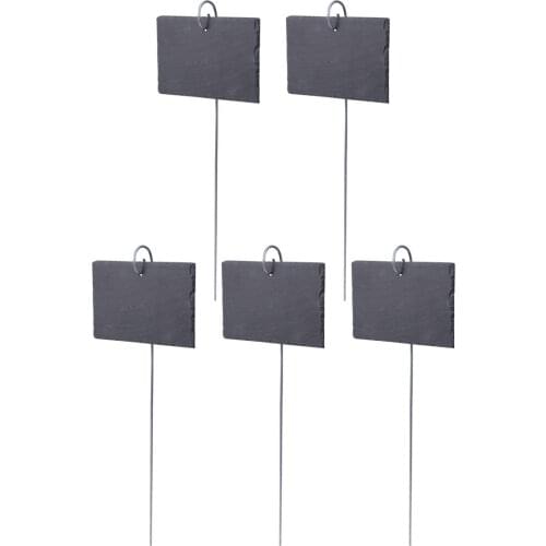 1 Set Slate Gardening Labels Plant Indentifier Display Sign Rectangular Plant Iron Hanging Label Farm Pots Flower Bed A50