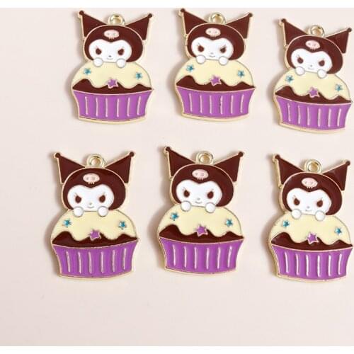 10pcs 19*27mm Enamel Star Cake Charms for Jewelry Making Cute Girl Charms for Necklaces Earrings Making Accessories Craft