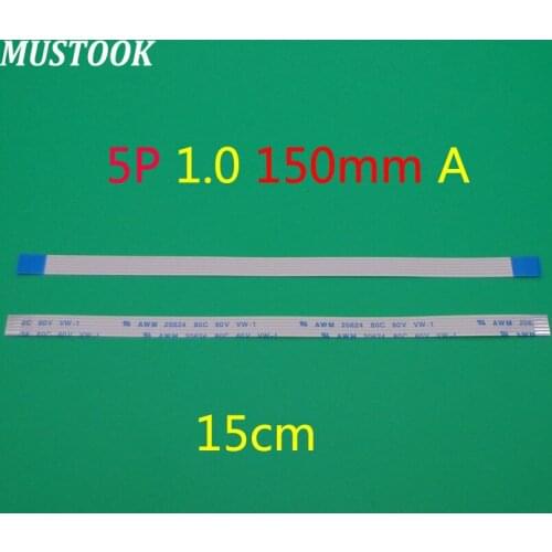 10pcs/lot 5pin New FFC FPC flat flexible cable 0.5mm pitch 5 pin A Forward Length 150mm Width 3mm 5p Ribbon Flex Cable