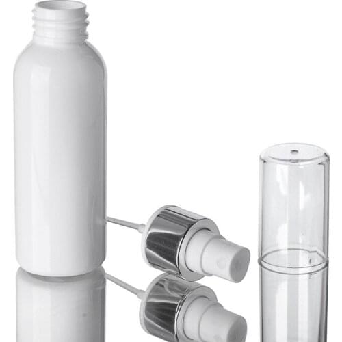 100ml White PET Plastic Bottle Alumina Full Cover Spray Emulsion Bottle Travel Packaging Empty Bottle Cosmetic Container