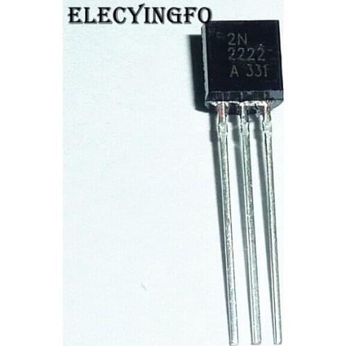 100pcs 2N2222 TO-92 NPN 40V 0.8A Transistor 2N2222A Brand New High Quality