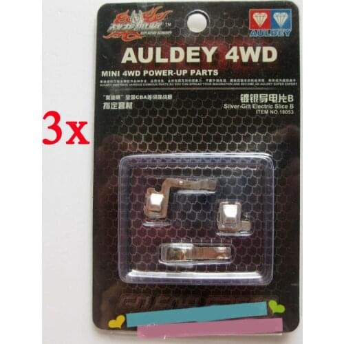 3 Bags Silver Gilt Electric Slice B 18053 Motor Terminal Spare Parts for AULDEY Mini 4WD Car Models