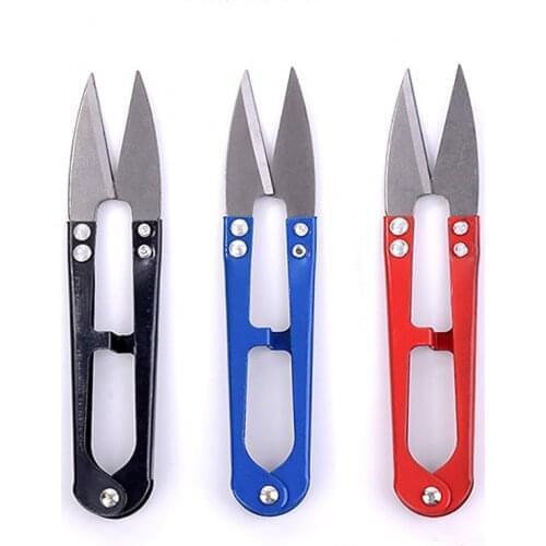 3Pcs Multicolor Trimming Sewing Scissors Nippers U Shape Clippers Yarn Stainless Steel Embroidery craft Scissors Tailor