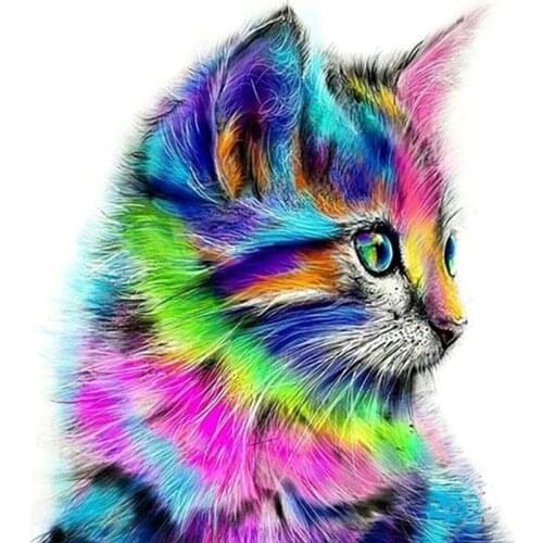 5D DIY Diamond Painting Cross Stitch Animal Cat Embroidery Full Square Drill Mosaic Home Decor Crafts Cuadros Pintura Diamante