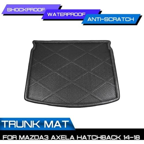 Car Floor Mat Carpet For Mazda3 Axela Hatchback 2014 2015 2016 2017 2018 Rear Trunk Anti-mud Cover