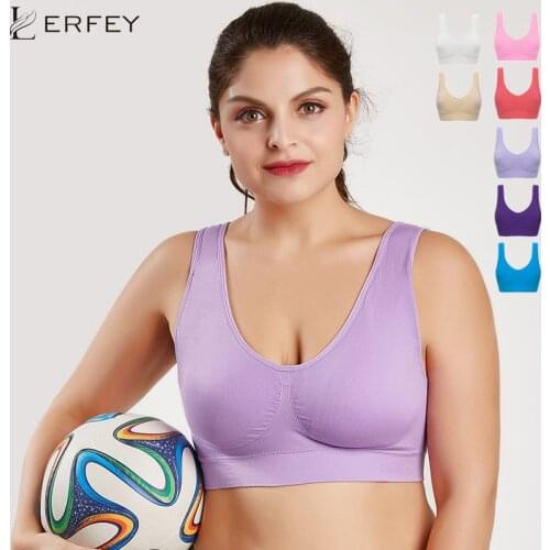 LERFEY Women Plus Size Bras Seamless Bra With Pads Big Size 5XL 6XL Bralette Push Up Brassiere Bra Vest Wireless Underwear