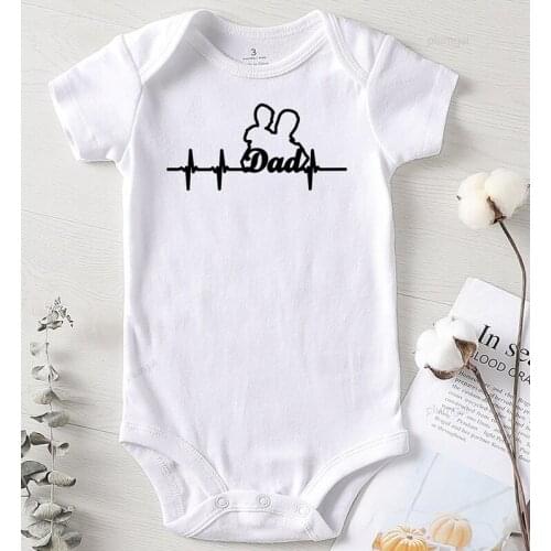 Love Dad Printed Kids Outfits Ropa De Recien Nacido Onesie Newborn Baby Clothes Girl Infant One Piece Jumpsuit Romper for Babies