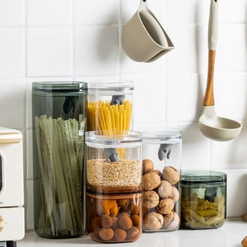 Eco Friendly Plastic Storage Jars Bottle Food Luxury Nordic Cereal Storage Jar Containers Kitchen Rangement Home Items DG50PG