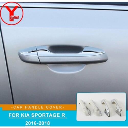 Chrome Lining Door Handle Catch Cover Molding Trim Exterior Styling Accessories For Kia Sportage R 2016 2017 2018 YCSUNZ